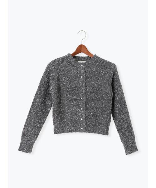Te chichi（テチチ）の「ラメシャギークルーネックカーディガン（カーディガン/ボレロ・レディース・チャコールグレー/グレー/ネイビー・F）」の16枚目の写真