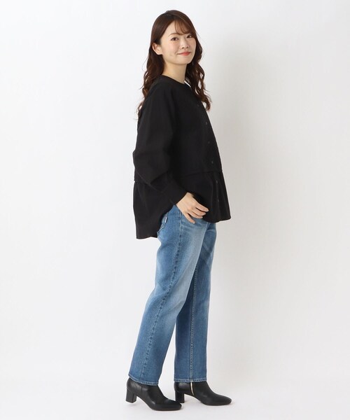 one'sterrace(ワンズテラス)の「キルトベストレイヤード風チュニックシャツ(シャツ/ブラウス・レディース・ライトグレー系8/ブラック系8/アイボリー系8・02)」の14枚目の写真