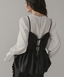 rectangle（レクタングル）の「ジャガードキャミ×ブラウスSET【大きいサイズ有】（Tシャツ/カットソー）」