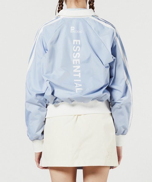 DOUBLE STANDARD CLOTHING(ダブルスタンダードクロージング)の「PIN DEAD×ESSENTIAL/ オリジナルロゴトラックジャケット(ブルゾン・レディース・サックスブルー/ピンク・FREE)」の15枚目の写真