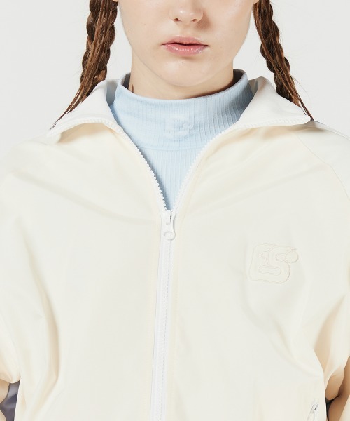 DOUBLE STANDARD CLOTHING(ダブルスタンダードクロージング)の「PIN DEAD×ESSENTIAL/ オリジナルロゴトラックジャケット(ブルゾン・レディース・サックスブルー/ピンク・FREE)」の14枚目の写真