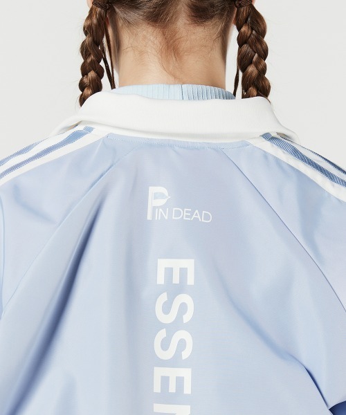 DOUBLE STANDARD CLOTHING(ダブルスタンダードクロージング)の「PIN DEAD×ESSENTIAL/ オリジナルロゴトラックジャケット(ブルゾン・レディース・サックスブルー/ピンク・FREE)」の11枚目の写真