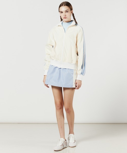 DOUBLE STANDARD CLOTHING(ダブルスタンダードクロージング)の「PIN DEAD×ESSENTIAL/ オリジナルロゴトラックジャケット(ブルゾン・レディース・サックスブルー/ピンク・FREE)」の6枚目の写真