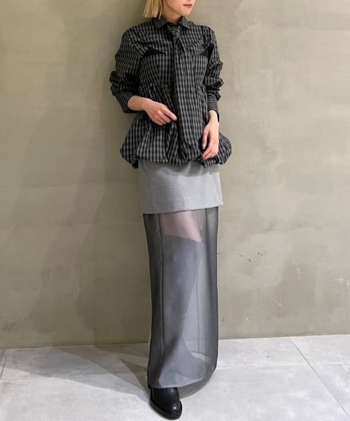 スカート LE CIEL BLEU Sheer-Blend Pencil Skirt セール】シアーブレンドペンシルスカート / Sheer-Blend Pencil