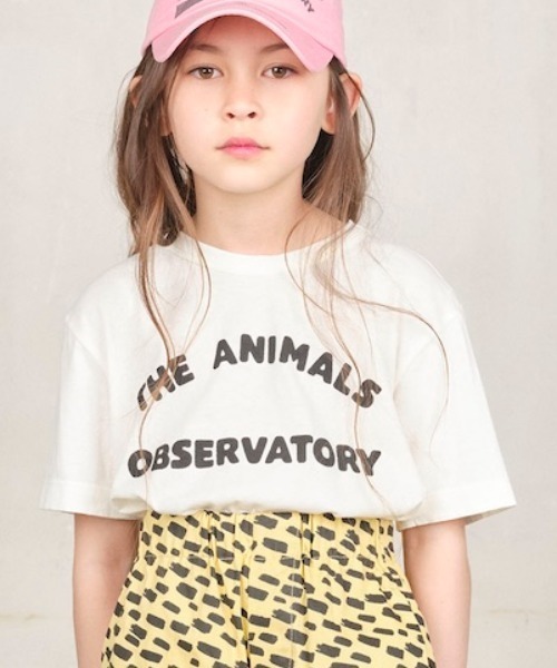The animals observatory(ジ・アニマルズ・オブザーバトリー)の「The Animals Observatory / ビック デザインプリントTシャツ(Tシャツ/カットソー・キッズ・レッド/ホワイト系3・6Y/10Y/8Y/4Y)」の2枚目の写真