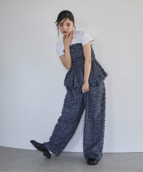 feepur（フェピュール）の「【セットアップ可】フリンジバルーンビスチェ（その他トップス・レディース・ブラック/ネイビー・MEDIUM）」の16枚目の写真