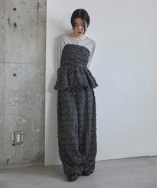 feepur（フェピュール）の「【セットアップ可】フリンジバルーンビスチェ（その他トップス・レディース・ブラック/ネイビー・MEDIUM）」の4枚目の写真