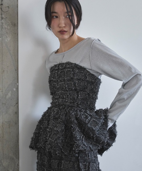 feepur（フェピュール）の「【セットアップ可】フリンジバルーンビスチェ（その他トップス・レディース・ブラック/ネイビー・MEDIUM）」の7枚目の写真