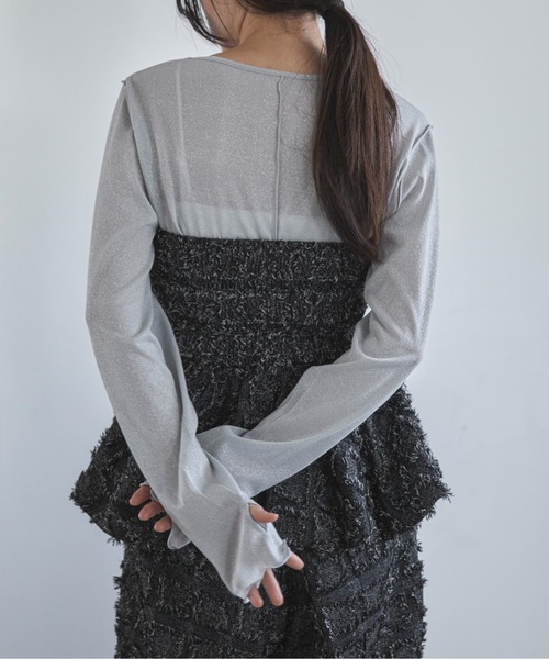 feepur（フェピュール）の「【セットアップ可】フリンジバルーンビスチェ（その他トップス・レディース・ブラック/ネイビー・MEDIUM）」の8枚目の写真