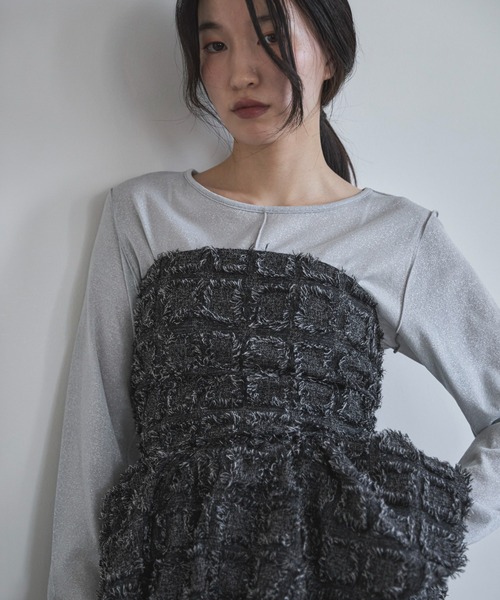 feepur（フェピュール）の「【セットアップ可】フリンジバルーンビスチェ（その他トップス・レディース・ブラック/ネイビー・MEDIUM）」の9枚目の写真