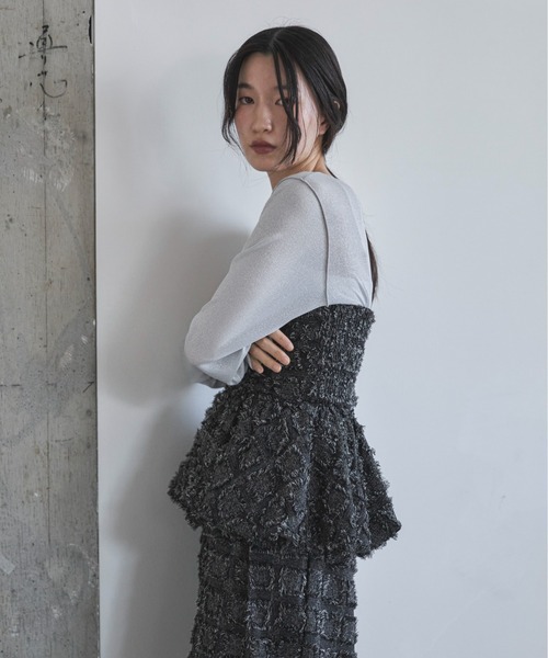 feepur（フェピュール）の「【セットアップ可】フリンジバルーンビスチェ（その他トップス・レディース・ブラック/ネイビー・MEDIUM）」の12枚目の写真