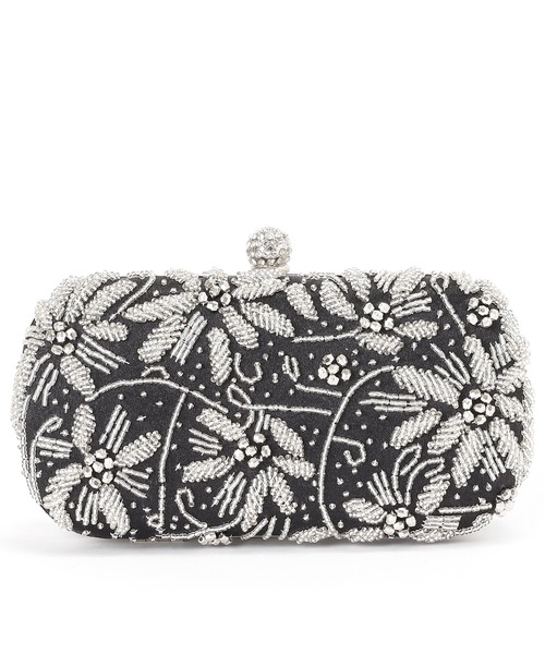 【美品】 louren フラワージャガード クラッチバッグ louren フラワー jacquard クラッチ bag