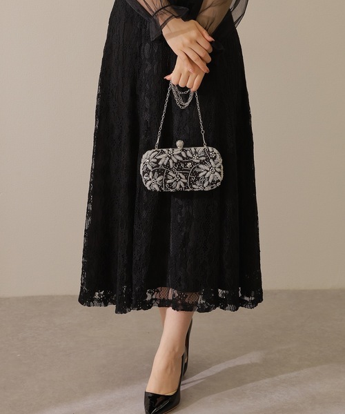 Lace Ladies（レースレディース）の「2WAYビーズ フラワー クラッチ パーティ バッグ（クラッチバッグ・レディース・ブラック/シルバー・FREE）」の10枚目の写真