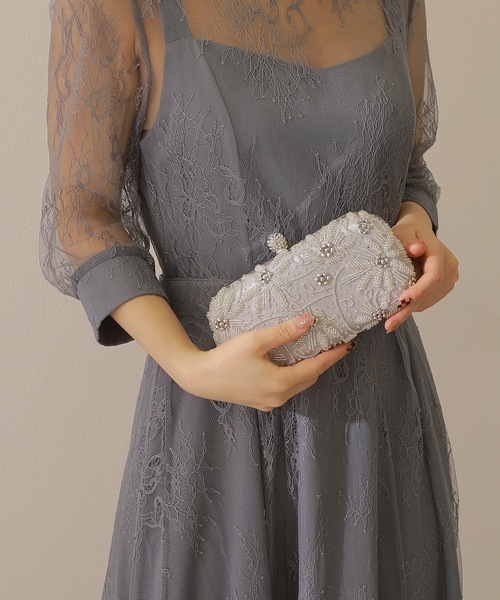 Lace Ladies（レースレディース）の「2WAYビーズ フラワー クラッチ パーティ バッグ（クラッチバッグ・レディース・ブラック/シルバー・FREE）」の15枚目の写真