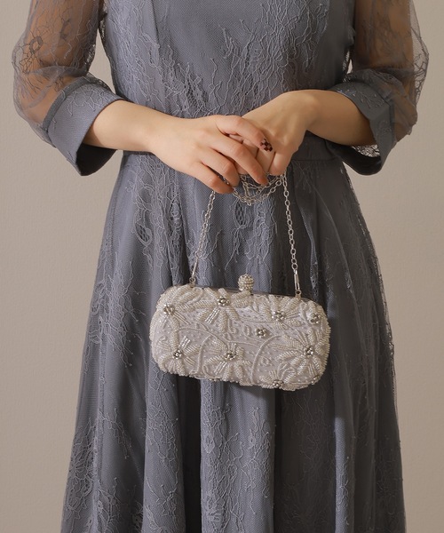 Lace Ladies（レースレディース）の「2WAYビーズ フラワー クラッチ パーティ バッグ（クラッチバッグ・レディース・ブラック/シルバー・FREE）」の16枚目の写真