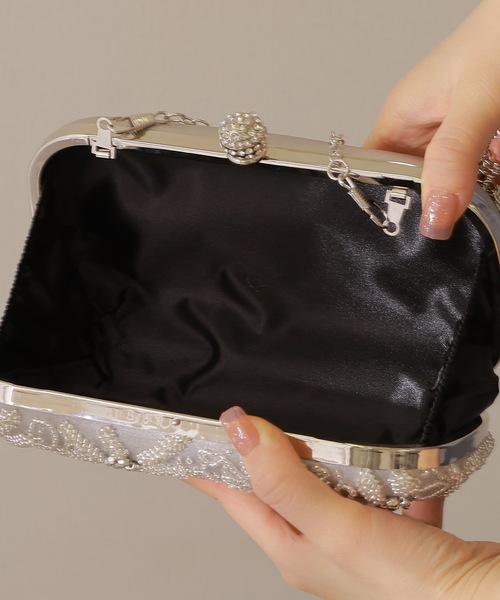 Lace Ladies（レースレディース）の「2WAYビーズ フラワー クラッチ パーティ バッグ（クラッチバッグ・レディース・ブラック/シルバー・FREE）」の20枚目の写真