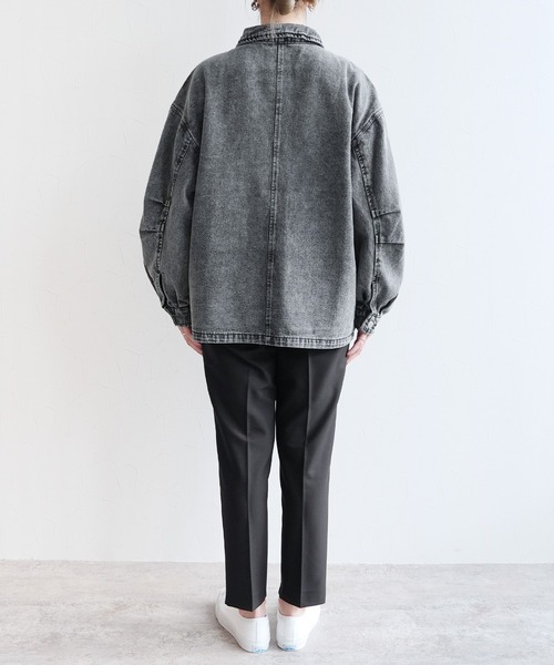 reca(レカ)の「デニムワークジャケット(デニムジャケット・レディース・ブルー系/ブラック系・FREE)」の5枚目の写真