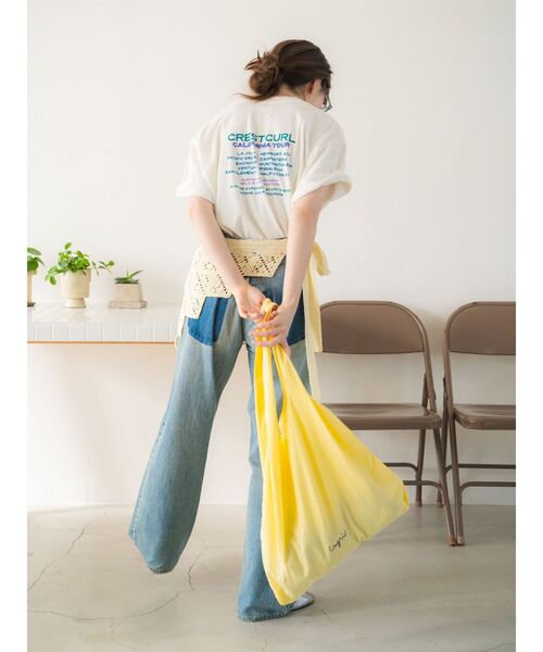 Ungrid(アングリッド)の「CREST CURLロゴTee(Tシャツ/カットソー・レディース・ブルー/オフホワイト/レッド・FREE)」の12枚目の写真