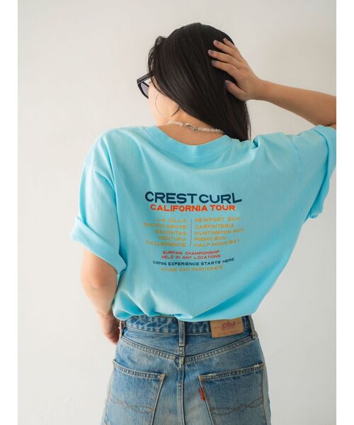 Ungrid(アングリッド)の「CREST CURLロゴTee(Tシャツ/カットソー・レディース・ブルー/オフホワイト/レッド・FREE)」の14枚目の写真