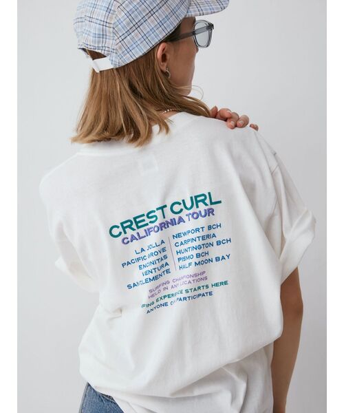 Ungrid(アングリッド)の「CREST CURLロゴTee(Tシャツ/カットソー・レディース・ブルー/オフホワイト/レッド・FREE)」の22枚目の写真