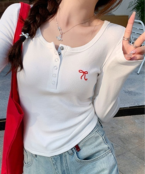 IRIEY　チロリアン リボン ティーシャツ joy series T-shirt White (Unisex) – 846YAJIROオンラインショップ