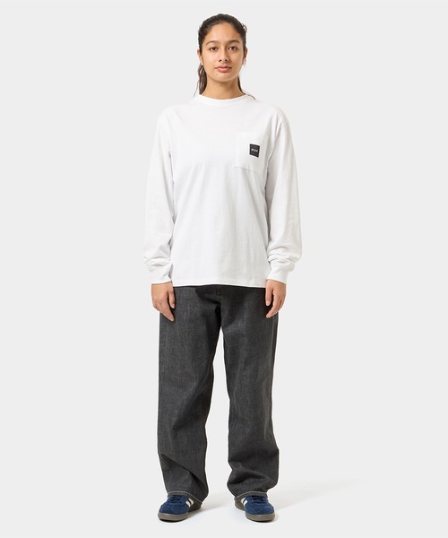 HUF(ハフ)の「HUF SET BOX LOGO LS POCKET TEE / ハフ ヘビーウエイト ロングスリーブTシャツ ロンT(Tシャツ/カットソー・メンズ・ブラック/ホワイト/グリーン系その他・SMALL/MEDIUM/LARGE/X-LARGE/XX-LARGE)」の7枚目の写真