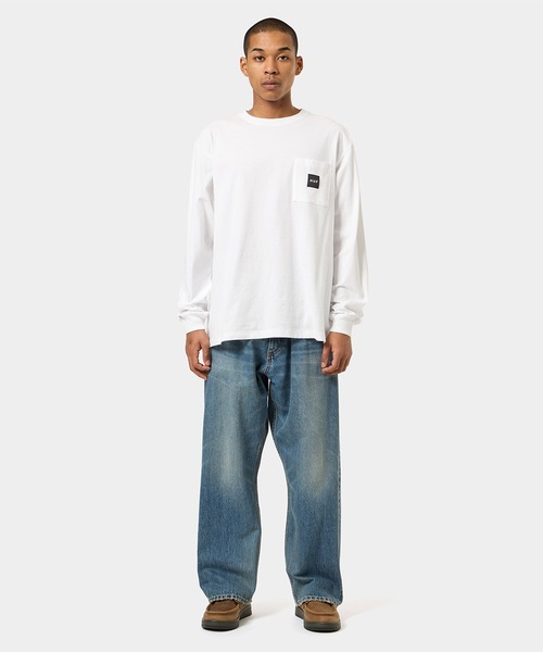 HUF SET BOX LOGO LS POCKET TEE / ハフ ヘビーウエイト ロング