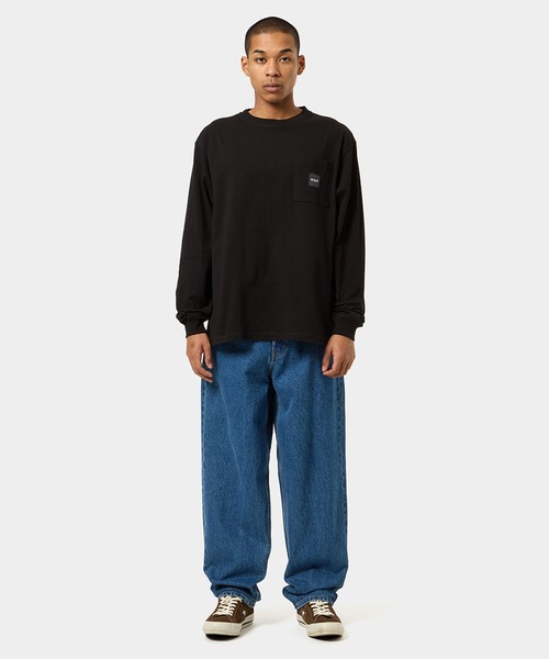 HUF(ハフ)の「HUF SET BOX LOGO LS POCKET TEE / ハフ ヘビーウエイト ロングスリーブTシャツ ロンT(Tシャツ/カットソー・メンズ・ブラック/ホワイト/グリーン系その他・SMALL/MEDIUM/LARGE/X-LARGE/XX-LARGE)」の8枚目の写真