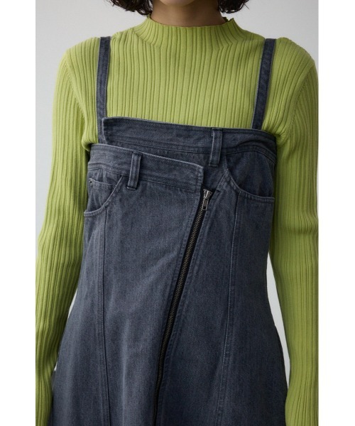 AZUL by moussy(アズールバイマウジー)の「AZUL DENIM ダブルウエストキャミワンピース(ワンピース・レディース・ライトブラック/ワンウォッシュ・SMALL/MEDIUM)」の8枚目の写真