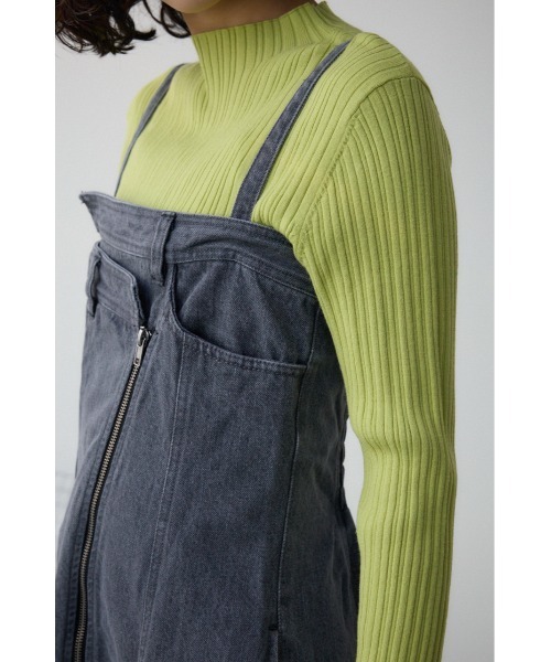 AZUL by moussy(アズールバイマウジー)の「AZUL DENIM ダブルウエストキャミワンピース(ワンピース・レディース・ライトブラック/ワンウォッシュ・SMALL/MEDIUM)」の10枚目の写真