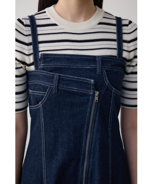 AZUL by moussy(アズールバイマウジー)の「AZUL DENIM ダブルウエストキャミワンピース(ワンピース・レディース・ライトブラック/ワンウォッシュ・SMALL/MEDIUM)」の19枚目の写真
