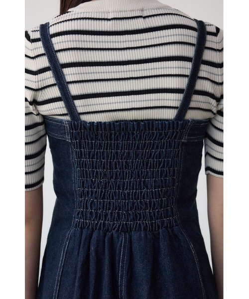 AZUL by moussy(アズールバイマウジー)の「AZUL DENIM ダブルウエストキャミワンピース(ワンピース・レディース・ライトブラック/ワンウォッシュ・SMALL/MEDIUM)」の20枚目の写真
