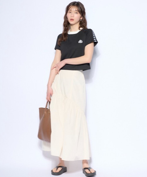 Kappa(カッパ)の「バンダテープ ラグラン Tシャツ(Tシャツ/カットソー・レディース・ブラック/ホワイト・MEDIUM/LARGE/X-LARGE)」の4枚目の写真