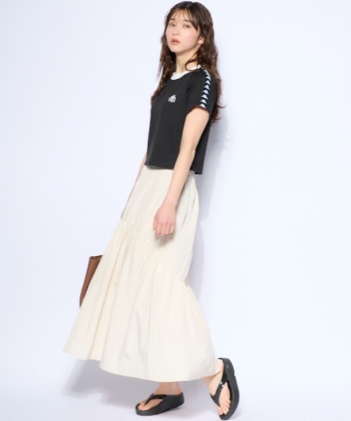 Kappa(カッパ)の「バンダテープ ラグラン Tシャツ(Tシャツ/カットソー・レディース・ブラック/ホワイト・MEDIUM/LARGE/X-LARGE)」の5枚目の写真