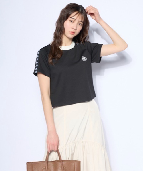 Kappa(カッパ)の「バンダテープ ラグラン Tシャツ(Tシャツ/カットソー・レディース・ブラック/ホワイト・MEDIUM/LARGE/X-LARGE)」の6枚目の写真