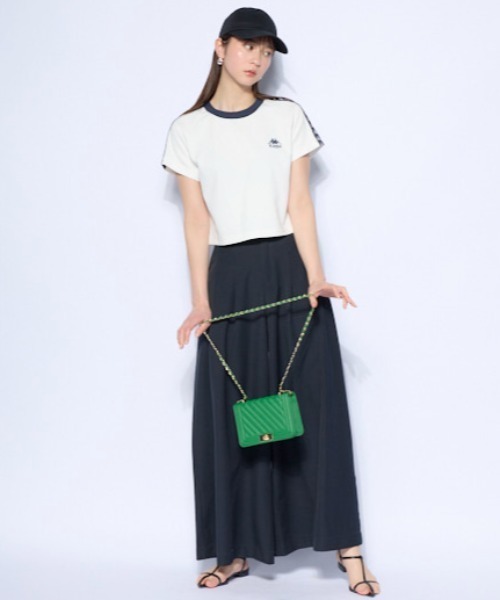 Kappa(カッパ)の「バンダテープ ラグラン Tシャツ(Tシャツ/カットソー・レディース・ブラック/ホワイト・MEDIUM/LARGE/X-LARGE)」の7枚目の写真