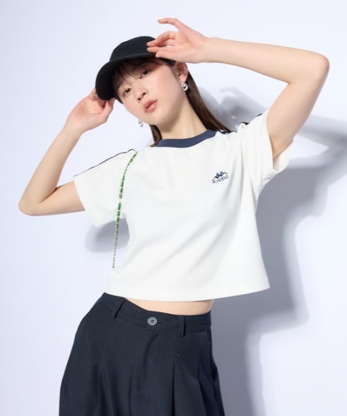 Kappa(カッパ)の「バンダテープ ラグラン Tシャツ(Tシャツ/カットソー・レディース・ブラック/ホワイト・MEDIUM/LARGE/X-LARGE)」の10枚目の写真