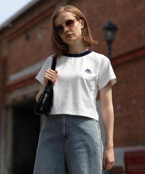 Kappa(カッパ)の「バンダテープ ラグラン Tシャツ(Tシャツ/カットソー・レディース・ブラック/ホワイト・MEDIUM/LARGE/X-LARGE)」の12枚目の写真