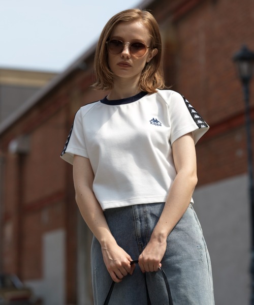 Kappa(カッパ)の「バンダテープ ラグラン Tシャツ(Tシャツ/カットソー・レディース・ブラック/ホワイト・MEDIUM/LARGE/X-LARGE)」の13枚目の写真