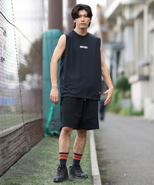 NEW ERA(ニューエラ)の「NEW ERA/ニューエラ タンクトップ バックプリント 吸汗速乾 14410172/14410174(タンクトップ・メンズ・ブラック/ホワイト・M/L/XL)」の13枚目の写真