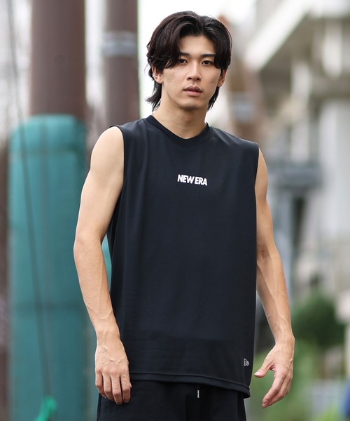 NEW ERA(ニューエラ)の「NEW ERA/ニューエラ タンクトップ バックプリント 吸汗速乾 14410172/14410174(タンクトップ・メンズ・ブラック/ホワイト・M/L/XL)」の11枚目の写真