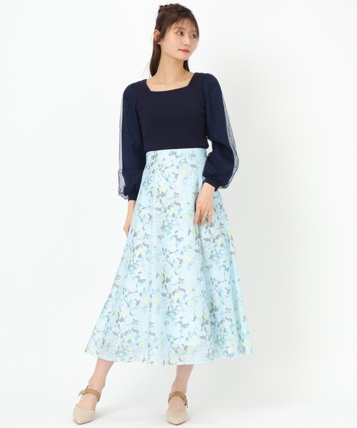 MISCH MASCH(ミッシュマッシュ)の「レースシアー袖2wayニット(ニット/セーター・レディース・ネイビー/イエロー/ホワイト・フリ-)」の18枚目の写真