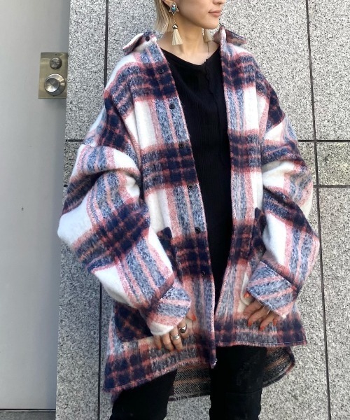 DANKE SCHON チェック ファーブルゾン アウター Dankeschon／ダンケ 