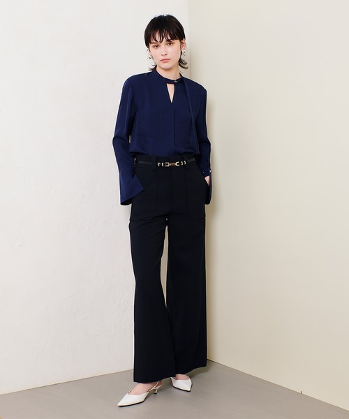 フリュイドオーバーラップブラウス（シャツ/ブラウス）｜allureville