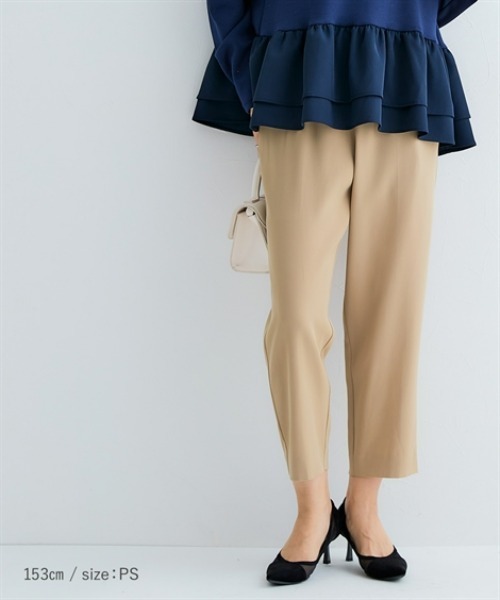 Petitjo（プッチージョ）の「小さいサイズ　ウエストドロストテーパードパンツ　低身長さん・小柄女性（その他パンツ・レディース・ベージュ/ブラック・PS/PM/PL/PSS）」の9枚目の写真