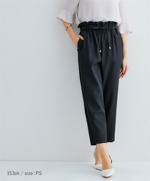 Petitjo（プッチージョ）の「小さいサイズ　ウエストドロストテーパードパンツ　低身長さん・小柄女性（その他パンツ・レディース・ベージュ/ブラック・PS/PM/PL/PSS）」の16枚目の写真