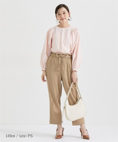 Petitjo（プッチージョ）の「小さいサイズ　ウエストドロストテーパードパンツ　低身長さん・小柄女性（その他パンツ・レディース・ベージュ/ブラック・PS/PM/PL/PSS）」の13枚目の写真