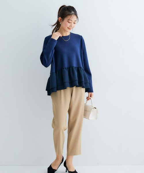 Petitjo（プッチージョ）の「小さいサイズ　ウエストドロストテーパードパンツ　低身長さん・小柄女性（その他パンツ・レディース・ベージュ/ブラック・PS/PM/PL/PSS）」の8枚目の写真