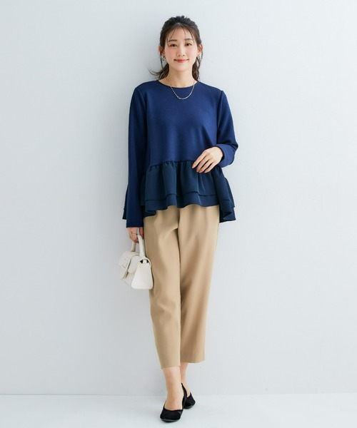 Petitjo（プッチージョ）の「小さいサイズ　ウエストドロストテーパードパンツ　低身長さん・小柄女性（その他パンツ・レディース・ベージュ/ブラック・PS/PM/PL/PSS）」の7枚目の写真