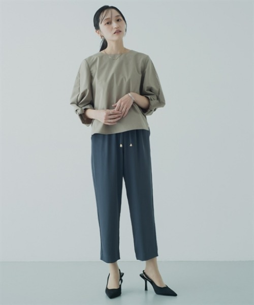 Petitjo（プッチージョ）の「小さいサイズ　ウエストドロストテーパードパンツ　低身長さん・小柄女性（その他パンツ・レディース・ベージュ/ブラック・PS/PM/PL/PSS）」の6枚目の写真